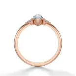 Pierścionek z diamentem markiza różowe złoto SBPZ_062